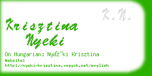 krisztina nyeki business card